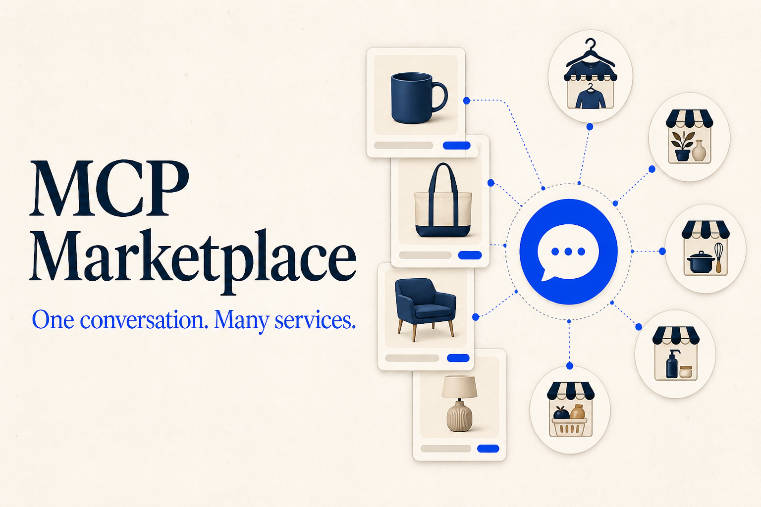 A network of independent stores connected to MCP Marketplace